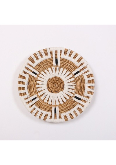 Aspendos 40x9 Cm Çap- Doğal Abaka Duvar Tabağı