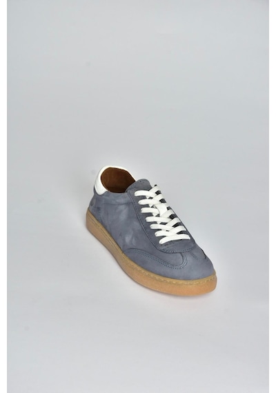 Fox Shoes V999061501 Lacivert Hakiki Deri Nubuk Kadın Spor Ayakkabı Sneakers Lacivert