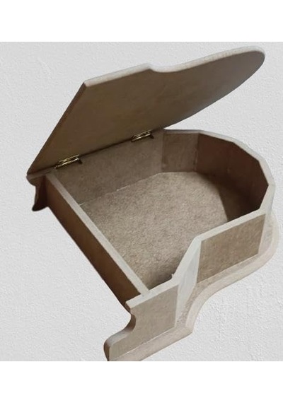 Hobi Adn 90274 Dekoratif Piyano Kutu Ayaklı Ahşap Mdf Ham Cnc Kesim Model El Yapı Diğer