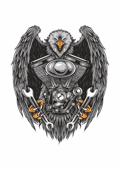Kartal Beşiktaş V Motor Harlet Davidson Sticker - Araba Oto Motosiklet Karavan Sticker - 00249 30x25 Cm
