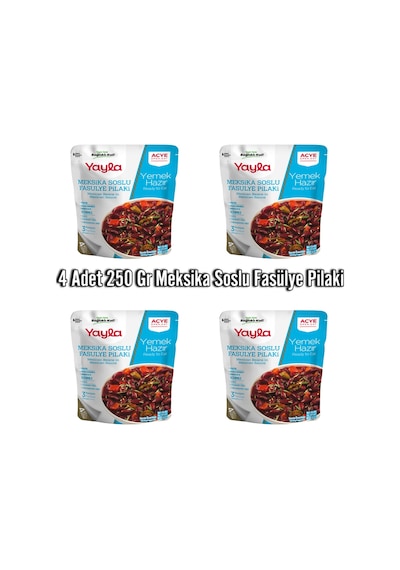 Yayla Meksika Soslu Fasülye Pilaki Aç Isıt Ye Hazır Yemek 4 x 250 G