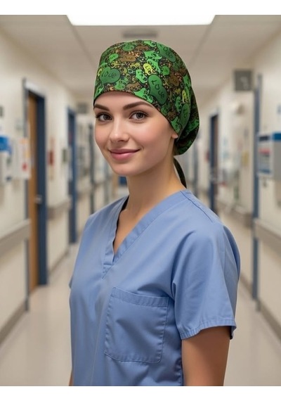 Likralı Doktor, Hemşire Bonesi, Cerrahi Bone, Renkli Bone, Medikal Bone, Desenli Bone, Likralı Bone Sarı