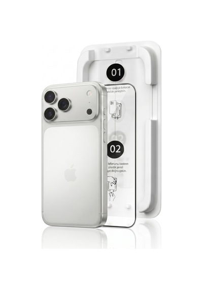 Fulltech Magicbox iPhone Uyumlu 17 Pro Premium Tempered Glass Aparatlı Ekran Koruyucu - Clear Fulltech Magicbox iPhone Uyumlu 17 Pro Premium Tempered Glass Aparatlı Ekran Koruyucu - Clear