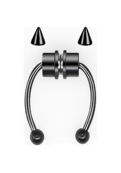 Mıknatıslı Piercing Siyah Renk Siyah - 253027308 Siyah