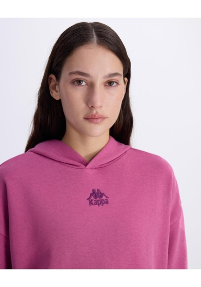 Kappa Authentic Alcott Hoodie Kadın Pembe Comfort Hoodie Siyah