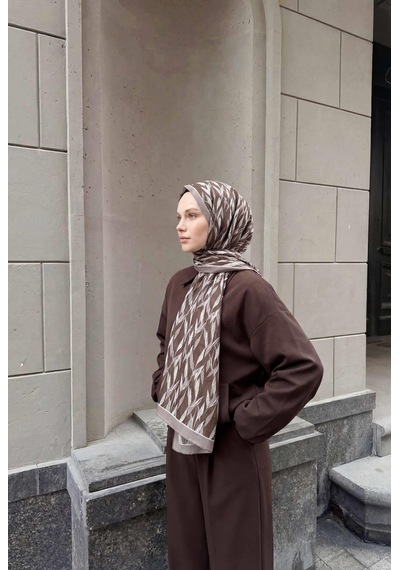 Silk Home Yaprak Desen Soluk Lila 75x195 Soft Şal Çok Renkli