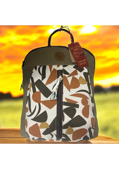 Old Cotton Cargo Vintage Kanvas Renkli Otantik Günlük Gezi Seyahat Sırt Çantası Lucas Bag 30 Cm X 37 Cm Kahverengi