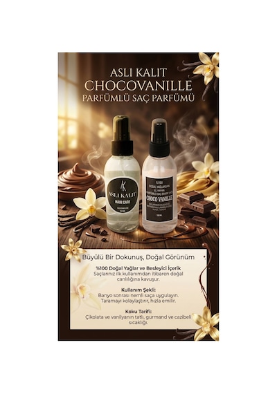 Chocovanille Parfümlü Saç Bakım Yağı %100 Doğal Yağlardan Hair Care Saç Parfümü 150ml
