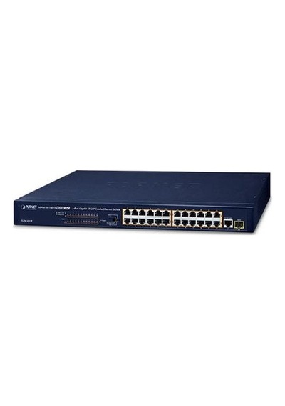 Planet Pl-fgsw-2511p 24 Port 10/100 Poe+ 1 Port Gigabit 1 Port Sfp 190w Poe Switch