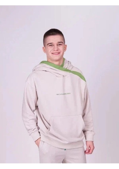 Marions Çocuk 2 İplik Kumaş Pamuklu Sırtı Yazı Detaylı Kapüşonlu Tasarım Sweatshirt-13541 Bej Marions Çocuk 2 İplik Kumaş Pamuklu Sırtı Yazı Detaylı Kapüşonlu Tasarım Sweatshirt-13541 Bej