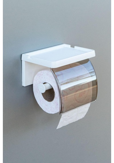 Yapışkanlı Kapaklı Tuvalet Kağıdı Askısı Banyo Tuvalet Kağıtlığı Aparatı Peçetelik Organizer Plastik, Be Diğer