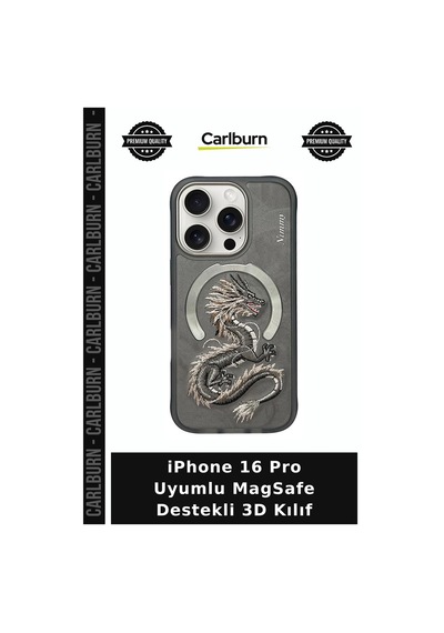 İphone 16 Pro Uyumlu Magsafe Destekli 3d Kılıf Telefon Kapağı Stil Sahibi Desenli Aksesuar çok renkli