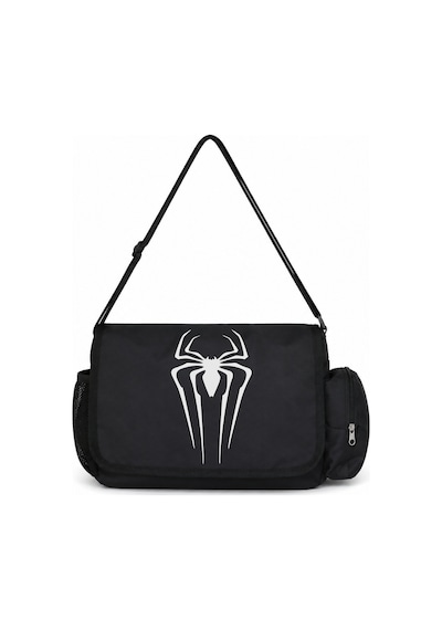 Sevbano Spider-man Örümcek Adam Logo Baskılı Unisex Okul, Spor, Ofis Çok Siyah