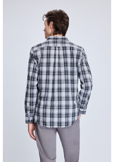 Hatemoğlu Gri Slim Fit Kareli Düğmeli Yaka Uzun Kollu Pamuklu Gömlek 19151010014a 140 1964071 Gri Hatemoğlu Gri Slim Fit Kareli Düğmeli Yaka Uzun Kollu Pamuklu Gömlek 19151010014a 140 1964071 Gri