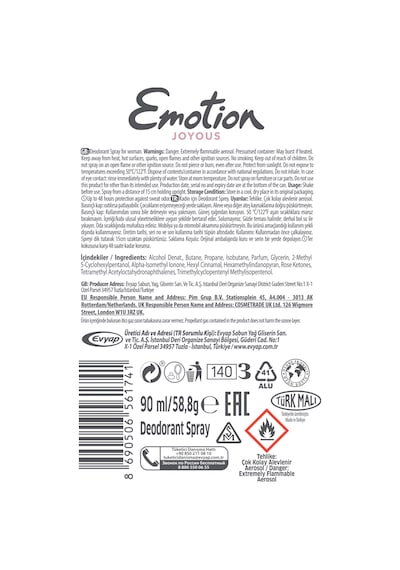 Emotion Joyous Kadın Deodorant 4x90 Ml Seyahat Boy