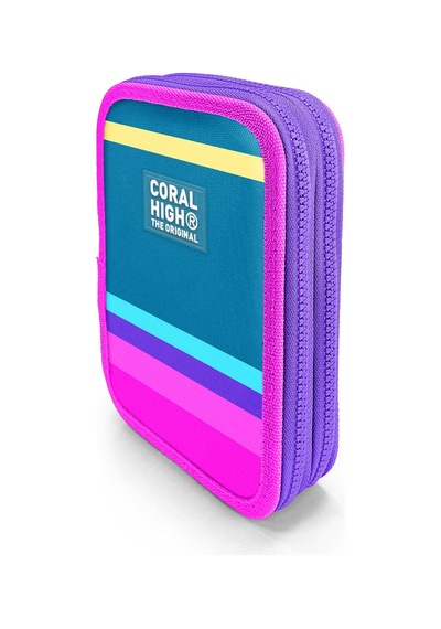 Coral Hıgh Kalem Çanta İki Katlı Pastel Pembe