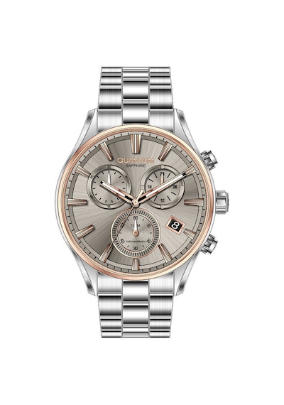 Quantum Pwg1193.560 Quartz Çelik Gri Bej Kadran Safir Cam 10 Atm 44 Mm Erkek Kol Saati Gri