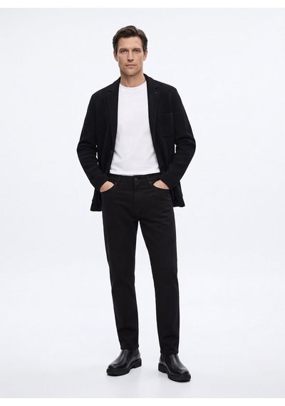 Fabrika Lacivert Erkek Slim Fit Armürlü Ceket Ceka - F- T- 2- A