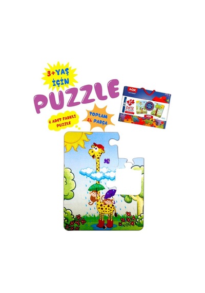 Tox Zürafa 3+ Keçe Yapboz 3 Yaş Puzzle T043