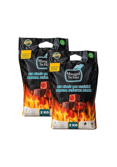 Mangal Sefası Çabuk Yak Mangal Kömürü 2 Kg X 2 Adet