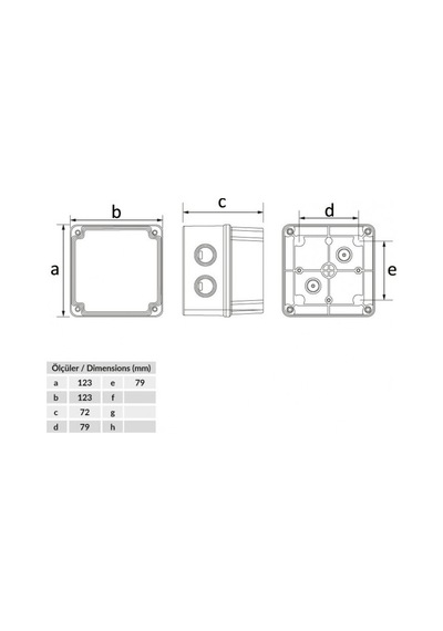 Bemis Ip44 120x120x70 Mm Halogen Free Plastik Buat Bb1-0531-0003