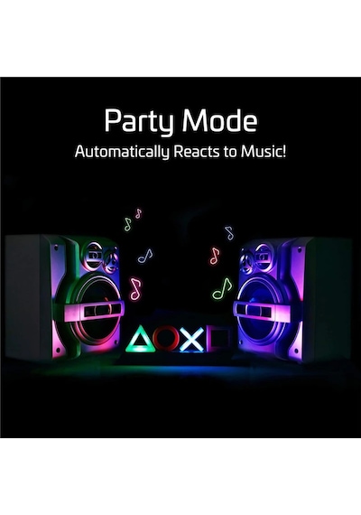 Cafele Playstation Icons Light 3 Işık Modlu Ve Müzik Sese Duyarlı