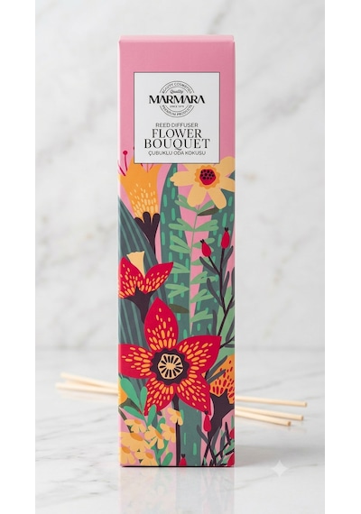 Marmara Flower Bouquet Bambu Çubuklu Ortam Kokusu Çiçek Buketi