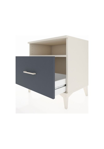 Hyperion Komodin Tek Raflı Tek Çekmeceli 60x44x64 Aytaşı-antrasit Aytası