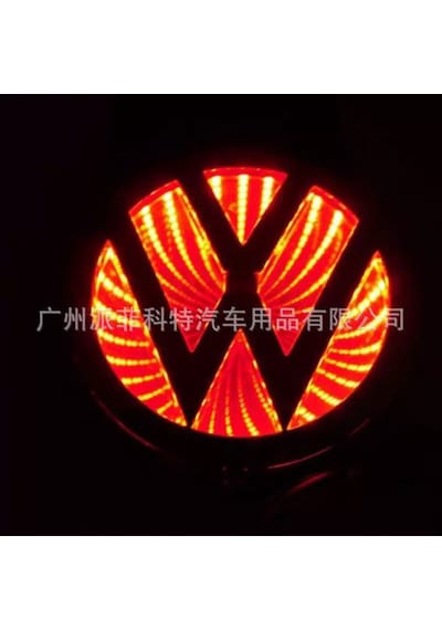 Volkswagen 3d Işıklı Logo Arma Kırmızı 11/11 Cm Led Logo Arma Volkswagen Illuminated Vehicle Logo 11.11