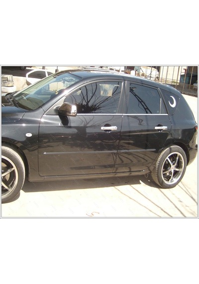 Mazda 3 Krom Cam Çıtası 4 Prç. 2003-2009 P. Çelik Hb