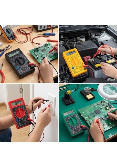 Tr Dijital Multimetre Akım, Voltaj, Direnç Ölçer Elektrik Ölçü Aleti, Taşınabilir Dc/ac Ölçüm Cihazı, G