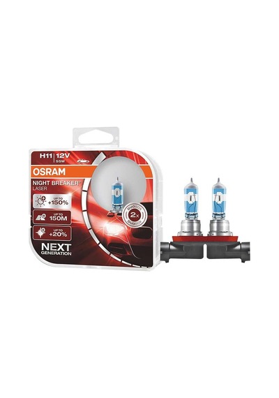 12v Ampul 55w H11 %150 Fazla Parlak Işık %20 Beyaz Işık Nl İkili Kutu Osram 64211nl-hcb