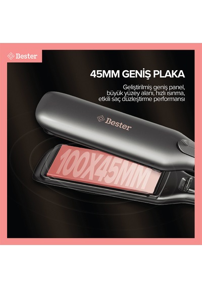 Bester S9100 Proluxe Flexstyle 45mm Geniş Plakalı Saç Düzleştirici