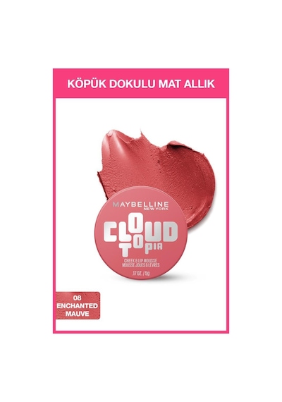 Cloudtopia Köpük Dokulu Mat Allık & Ruj 08 Enchanted Mauve 3600531717247-11049 08