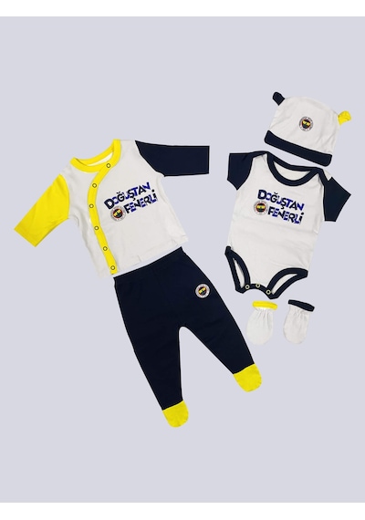 Fenerbahçe Bebek Doğuştan Fenerli Hastane Çıkışı Beyaz-lacıvert-sarı