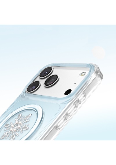 İphone 18 Pro Max Uyumlu Kılıf M-safe Şarj Özellikli Zore Paris Mova Sert Pc Kapak Mavi