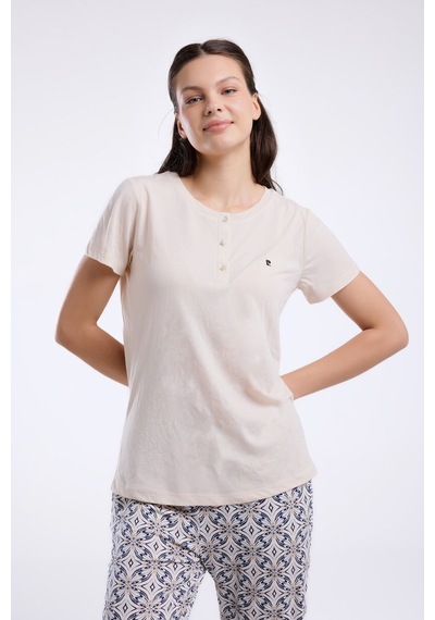 Pierre Cardin Kadın Krem Pijama Takımı Pc8961-s-v1 Krem