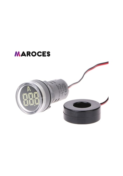 22Mm Dijital Ampermetre 0-100A Arası Ac Ampermetre Kırmızı