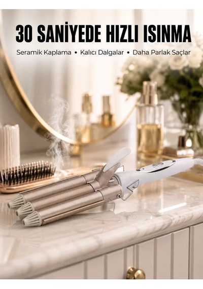 Wag Profesyonel Saç Maşası Seramik Kaplama İyon Özellikli Isı Kademeli 170 C Ptc Hızlı Isınma Mh-hs1924-1028