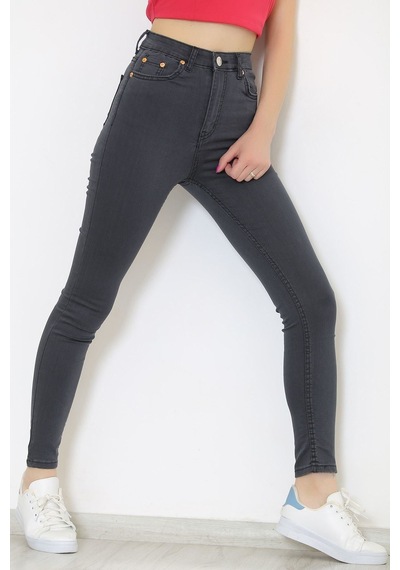 Mokashopin - Süper Likra Kot Pantolon Koyufüme - 9815.1431. 001
