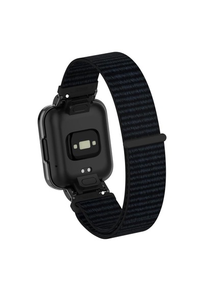 Xiaomi Mi Watch Lite Uyumlu Spor Loop Kordon Ve Kasa Koruma, 2 İn 1, Hasır Örgü, Velcro, Siyah, Krd-61-miwl-02