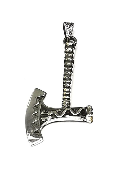 Omar Silver Unisex Balta Figürlü Kolye Ucu Oksitli Gümüş Oksitli (513867957)