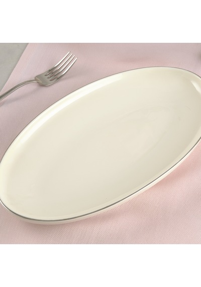 Aryıldız Hazel Platin Kayık Tabak 30 Cm Renkli