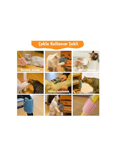 Teknetstore Kedi Köpek Tüy Toplama Eldiveni & Evcil Hayvan Masaj Tarağı 2'li Set