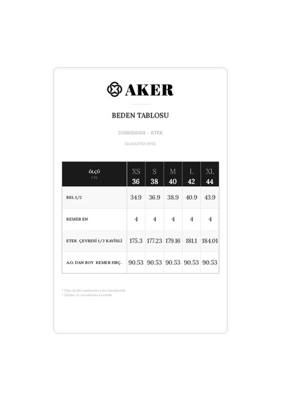 Aker Kloş Keten Etek Bej Bej