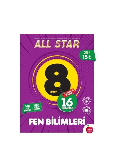 Newton 8. Sınıf All Star Fen Bilimleri 16 Deneme