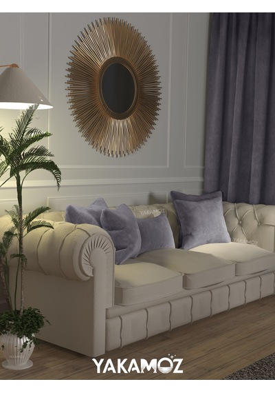 Gümüş Grisi Kırlent , Yastık Kılıfı Kadife Görünümlü Velvet Touch Serisi Gümüş Grisi