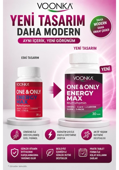 Voonka One & Only Energy Max 30 Tablet 2 Adet
