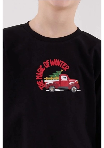 Arnetta Erkek Çocuk Siyah Pijama Takımı 3515-s Siyah