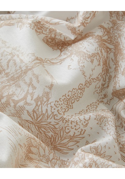 English Home Garden Toile Pamuk Tek Kişilik Nevresim Takımı 160x220 Cm Bej